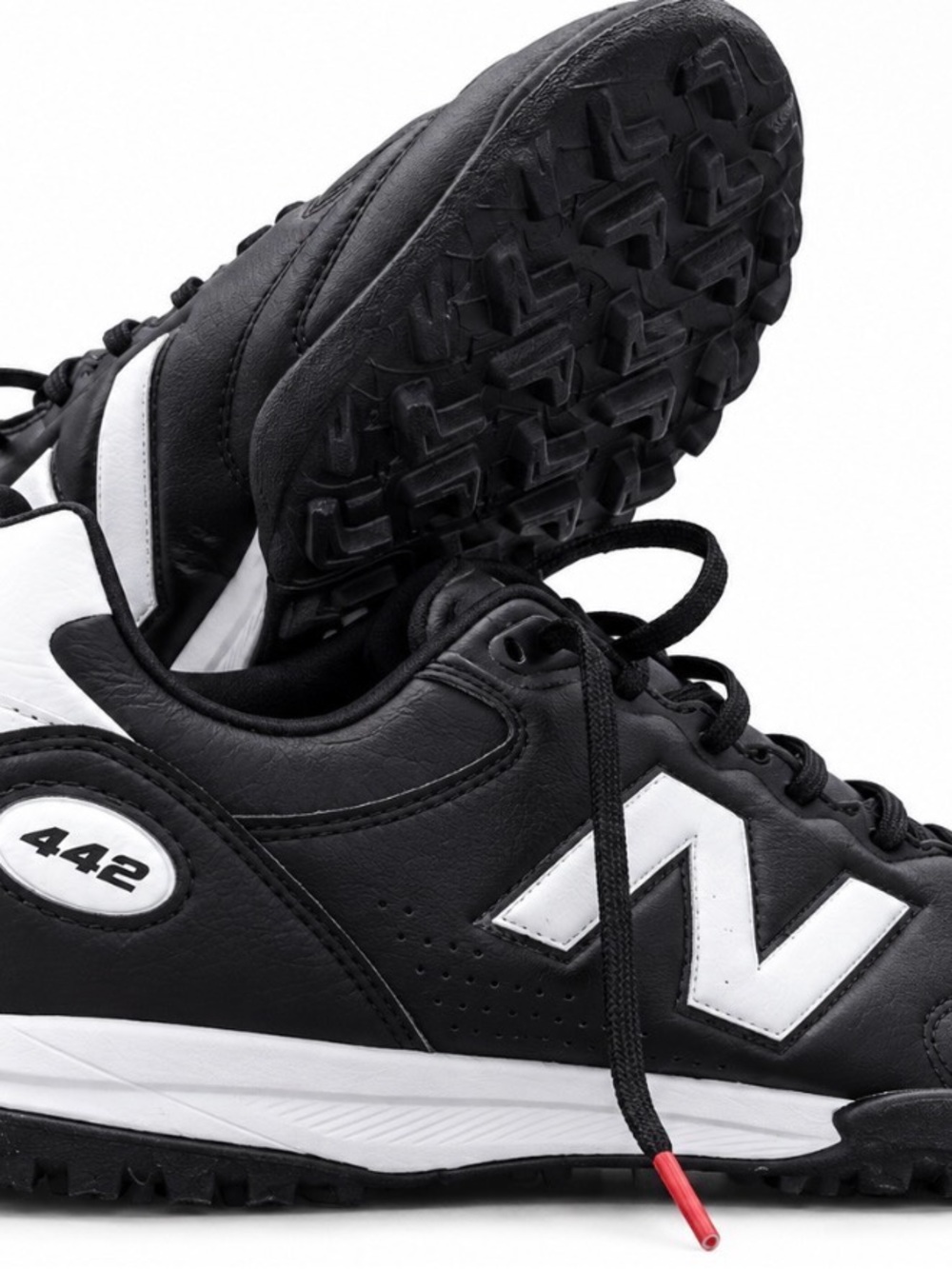 New Balance Black and White 442 Turf Shoes Mens